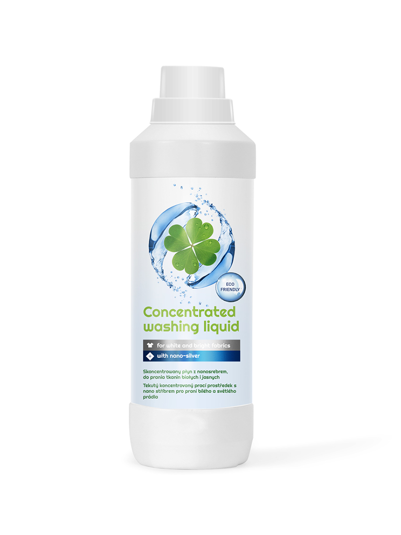 Concentrated washing liquid with nanosilver - white and light fabrics